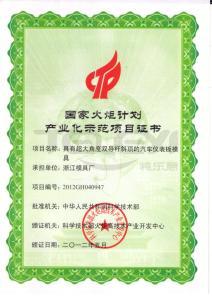       國家火炬計劃-儀表臺