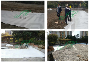 杰袖品牌HDPE土工膜應用于佛山三水恒達花園人工湖防滲工程