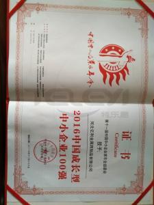 2016年中小企業100強