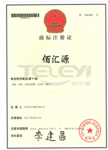 佰汇源商标证书