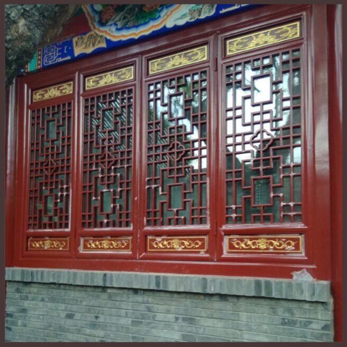 北京厂家订制仿古木质古建门窗