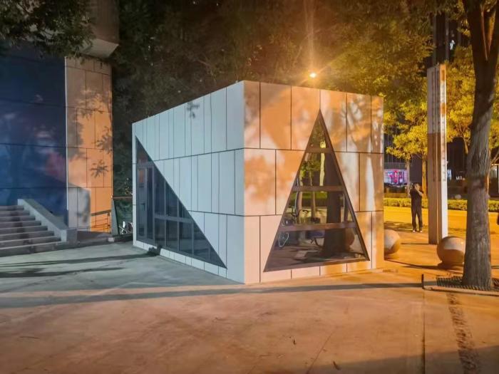 供應戶外不銹鋼值班崗亭 治安崗亭 山西太原藝術休息亭