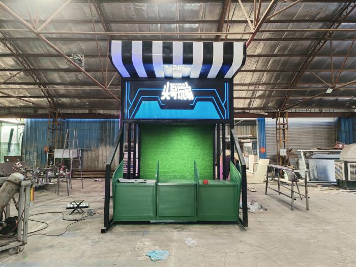 夜市擺攤售賣亭 移動售貨亭 山西大同左云鋼結構小吃房