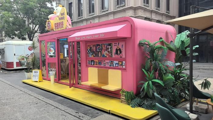 夜市擺攤售賣亭 移動售貨亭 山西大同左云鋼結構小吃房